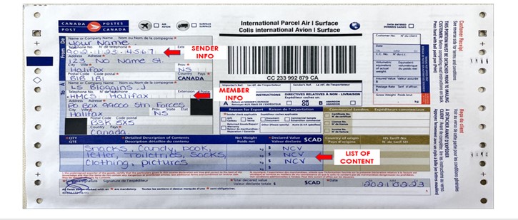 Canada Post Customs Declaration Form